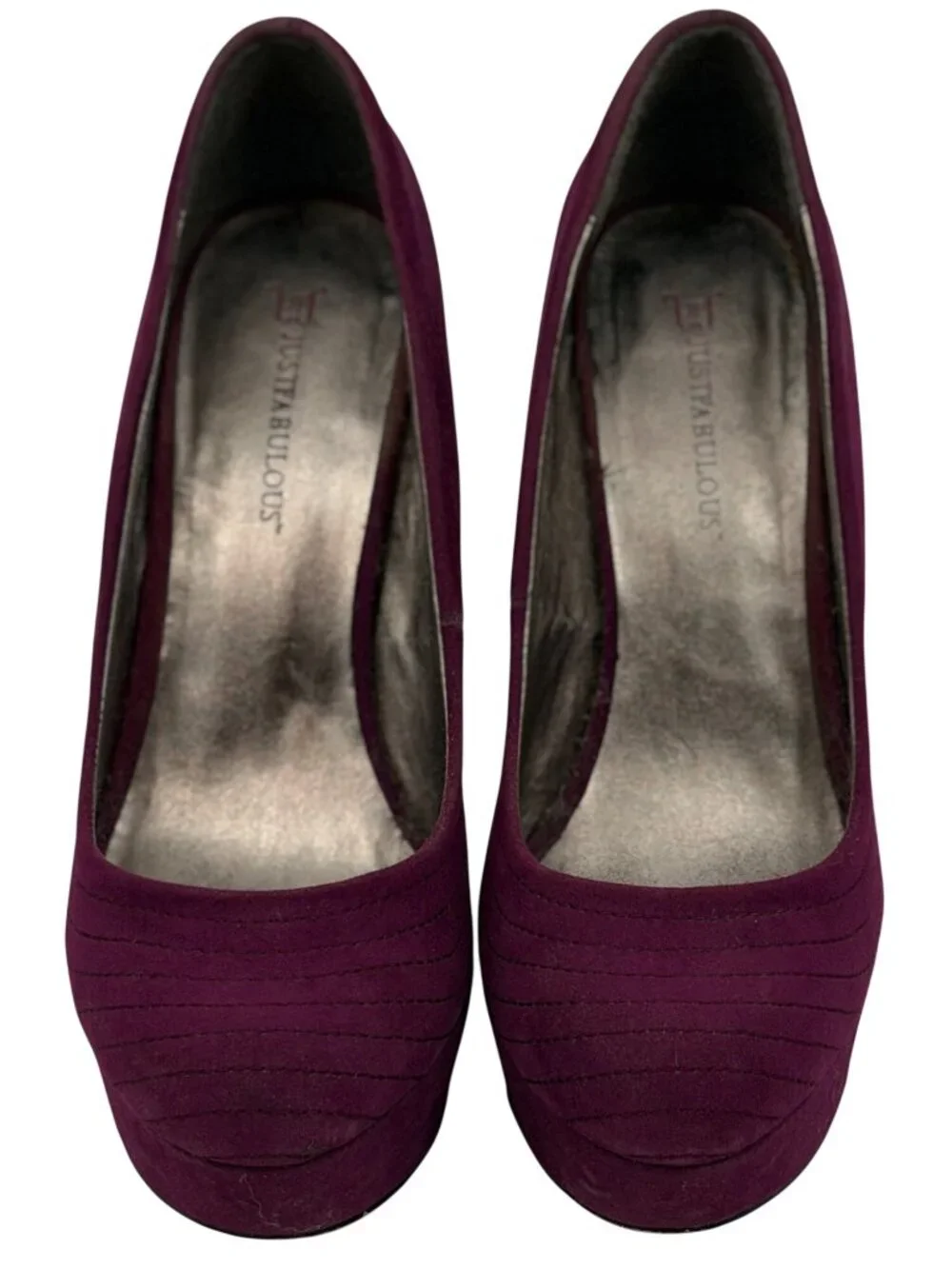 VTG JustFab Purple Platform Block Heels 9 | Vampy Baddie Indie Sleaze McBling